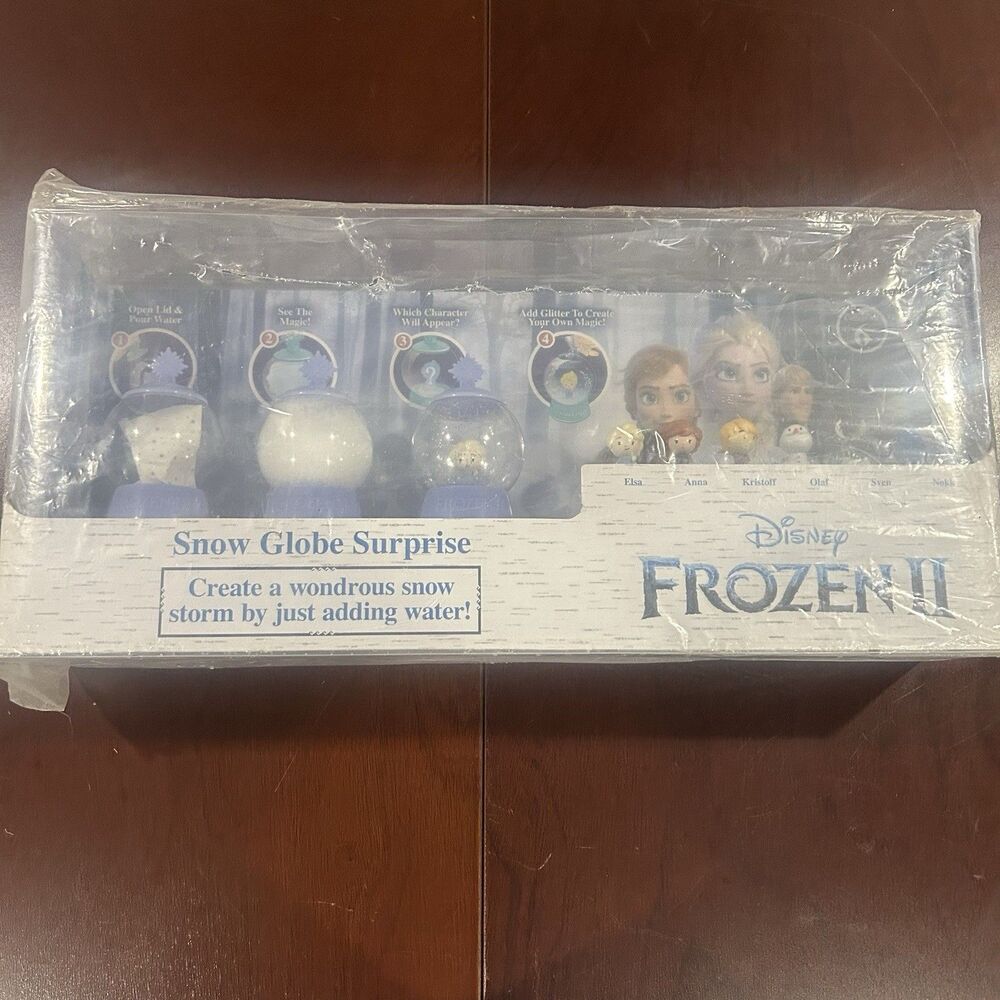 Disney Frozen II Snow Globe Surprise Mystery Set Add Water New Sealed Elsa Olaf